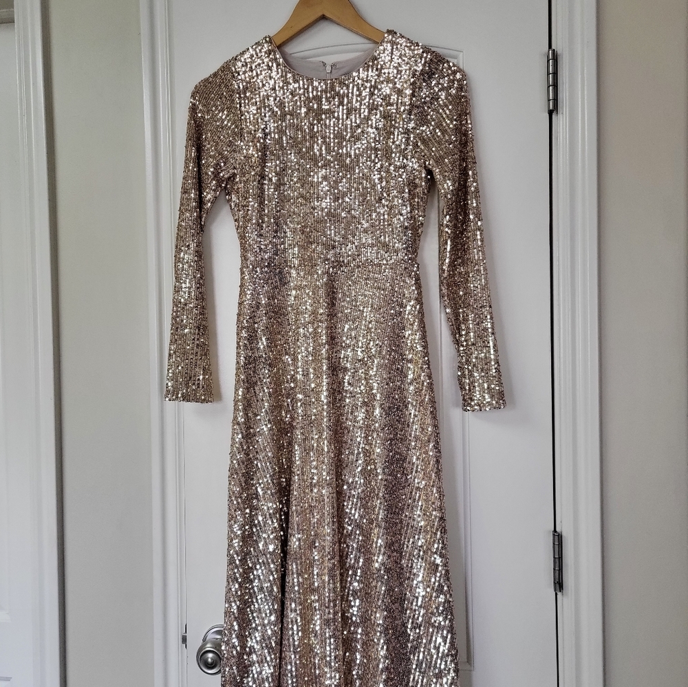 Ann Taylor Sequins Midi Dress